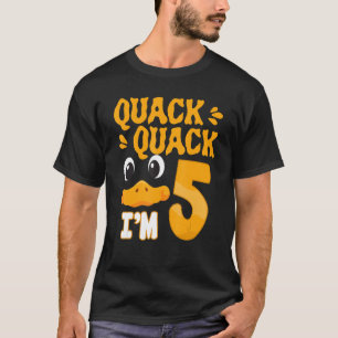 T-shirt Enfants 5 ans Garçon garçon Visage Canard 5e anniv