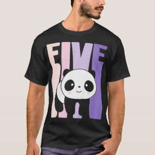 T-shirt Enfants 5 ans mignonne Panda Anniversaire fille 5è