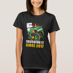 T-shirt Enfants 5 l'écraser depuis 2017 Monster Truck 5th