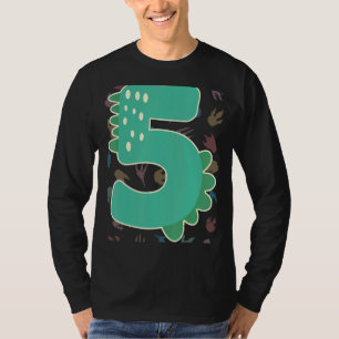 T-shirt Enfants 5Anniversaire Dinosaur Cinq Dino Spike 5E
