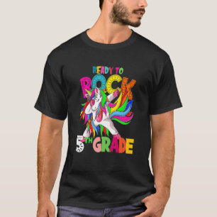 T-shirt Enfants 5e Année Retour À L'École Pour Filles mign