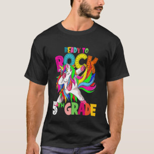 T-shirt Enfants 5e Année Retour À L'École Pour Filles mign