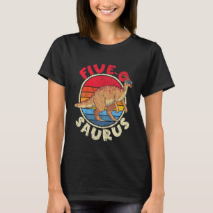 T-shirt Enfants 5e anniversaire Cinq O Saurus I Parasaurol