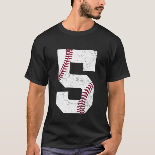 T-shirt Enfants 5E Anniversaire De Baseball Garçons Enfant (Devant)