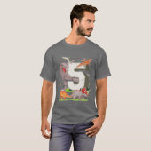 T-shirt Enfants 5E Anniversaire Garçon Cadeau Dinosaure Ch (Devant entier)