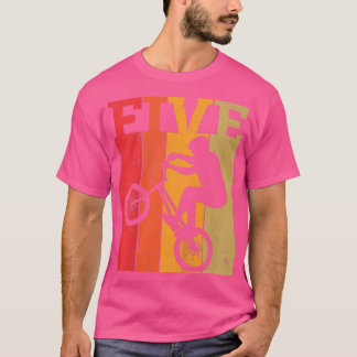T-shirt Enfants 5e anniversaire Garçons 5 ans Cinq ans BMX