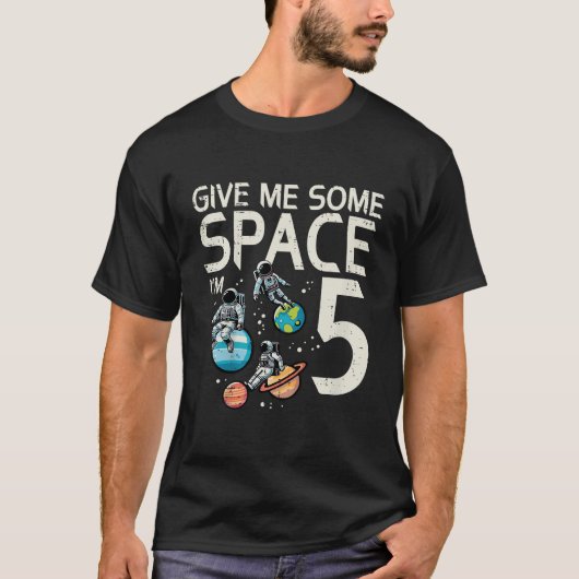 T-shirt Enfants 5e anniversaire L'astronaute me donne de l (Devant)