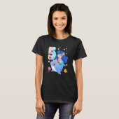 T-shirt Enfants 5e anniversaire Mermaid Dolphin Naissance (Devant entier)
