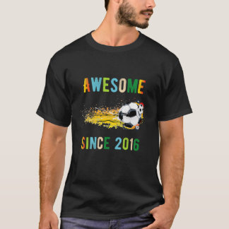 T-shirt Enfants 5E Anniversaire Soccer Lover Cadeau 5 Ans 