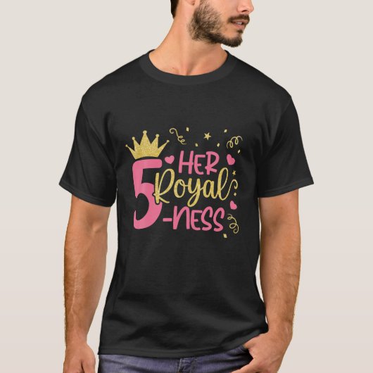 T-shirt Enfants 5e anniversaire Son Royal Cinq ans 5 ans (Devant)
