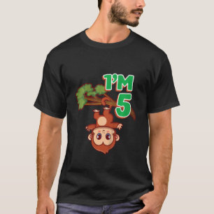 T-shirt Enfants 5e fête d'anniversaire 5 ans singe Ape Zoo