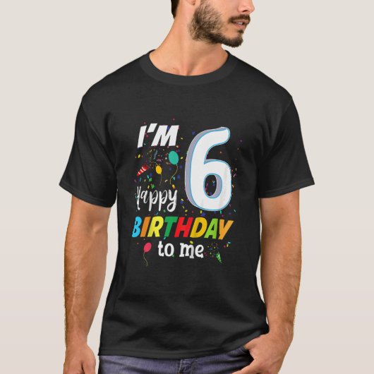 T-shirt Enfants 6 ans 6 ans 6 ans Joyeux anniversaire pour (Devant)