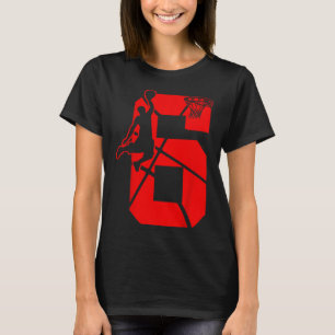 T-shirt Enfants 6 ans 6ème Basketball Anniversaire FêteThè