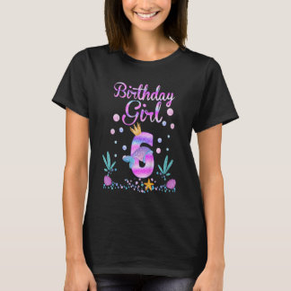 T-shirt Enfants 6 ans Cadeaux Anniversaire Filles 6e anniv
