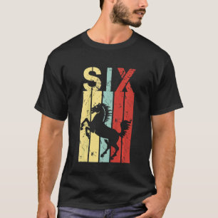 T-shirt Enfants 6 ans Cheval Anniversaire Garçon Fille Six