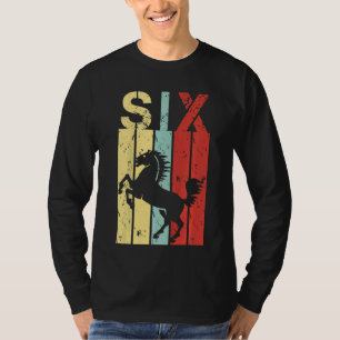 T-shirt Enfants 6 ans Cheval Anniversaire Garçon Fille Six