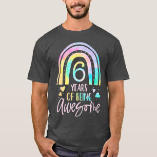 T-shirt Enfants 6 ans d'être génial Rainbow ie Dye 6e B