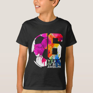 T-shirt Enfants 6 ans d'être incroyable Football 6e annive