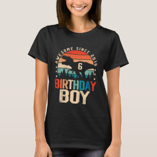 T-shirt Enfants 6 ans Dinosaur 6e anniversaire Boy Trex Aw