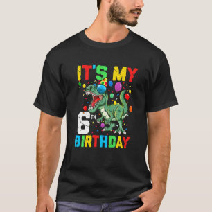 T-shirt Enfants 6 ans Dinosaure C'est mon 6e anniversaire