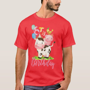 T-shirt Enfants 6 Ans Ferme Fille Animaux C'est mon 6e ois