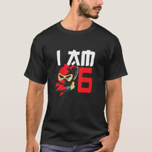 T-shirt Enfants 6 ans Garçon Anniversaire Ninja 6e anniver