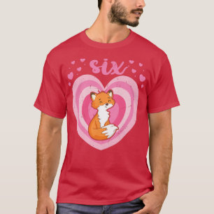 T-shirt Enfants 6 ans Mignonne Fox Anniversaire Fille 6e B
