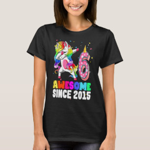 T-shirt Enfants 6 ans Unicorne Dabbing 6e anniversaire fil