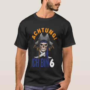 T-shirt Enfants 6e anniversaire Garçons 6 ans Crâne Pirate