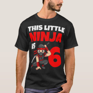 T-shirt Enfants 6e anniversaire Ninja 6 ans Garçon Enfants