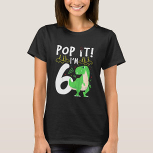 T-shirt Enfants 6e anniversaire Pop It 6 Dinosaures Rex