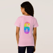 T-Shirt Enfants 6e anniversaire Rainbow Party (Dos entier)