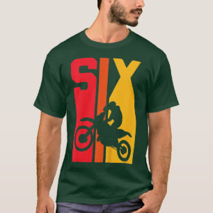 T-shirt Enfants 6e anniversaire Retro Motocross 6 ans Garç