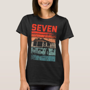T-shirt Enfants 7 ans 7e anniversaire garçon pompier pompi