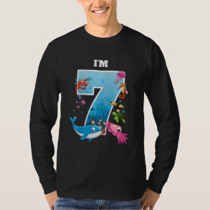 T-shirt Enfants 7 ans Anniversaire Baleine Mer Animal Birt