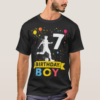 T-shirt Enfants 7 ans Anniversaire Garçon Football 7e anni