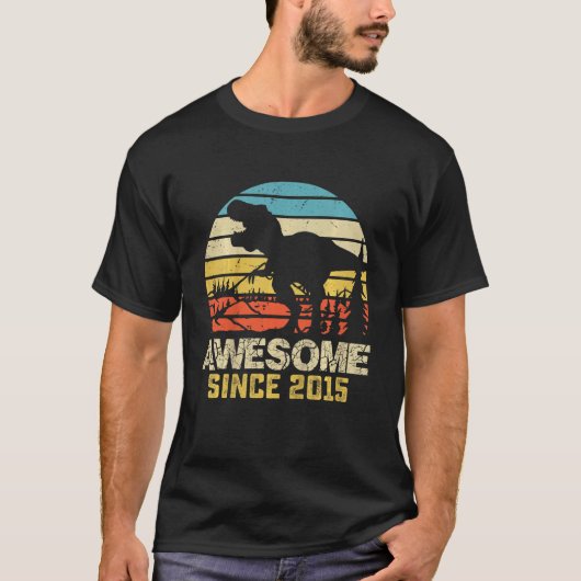 T-shirt Enfants 7 ans Garçon Awesome depuis 2015 7e annive (Devant)