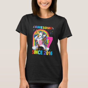T-shirt Enfants 7 ans licorne Dabbing 7 Anniversaire Gir