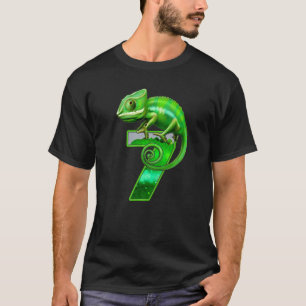 T-shirt Enfants 7 ans Lizard 7e anniversaire fête Chamele