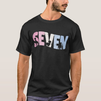 T-shirt Enfants 7 ans mignonne chien d'enfant Anniversaire