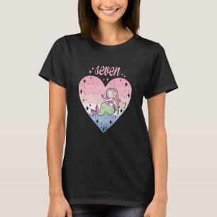 T-shirt Enfants 7 ans mignonne sirène Anniversaire 7e B D