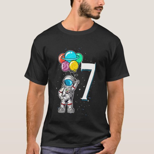 T-shirt Enfants 7e anniversaire Astronaut Anniversaire Gar (Devant)