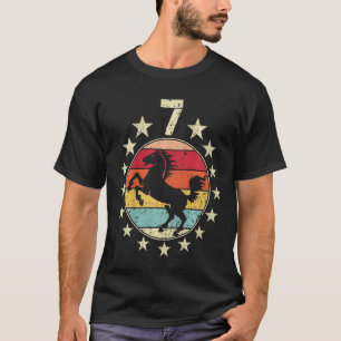 T-shirt Enfants 7e anniversaire Cheval Septième 7 ans Anni