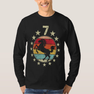 T-shirt Enfants 7e anniversaire Cheval Septième 7 ans Anni