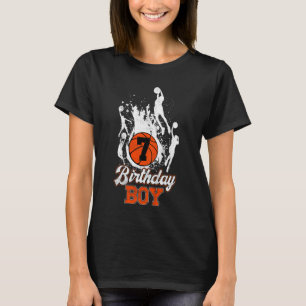 T-shirt Enfants 7e anniversaire de basket-ball thème Anniv