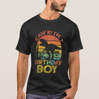 T-shirt Enfants 7e anniversaire Dinosaur Rawr Im 7 Rex 7 A