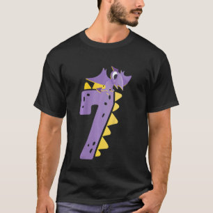 T-shirt Enfants 7e anniversaire Dinosaur Thème préhistoriq
