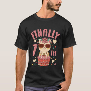 T-shirt Enfants 7e anniversaire Filles mignonnes tenue de
