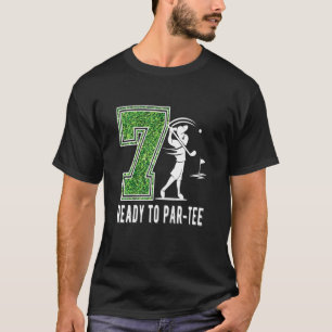 T-shirt Enfants 7e anniversaire Golfer Boy Sept ans Golf P