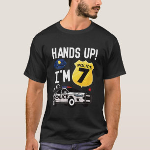 T-shirt Enfants 7e anniversaire policier garçon de sept an